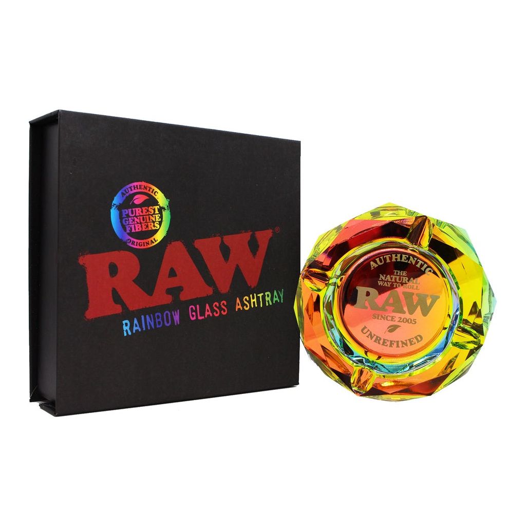 Raw Rainbow Glass Ashtray