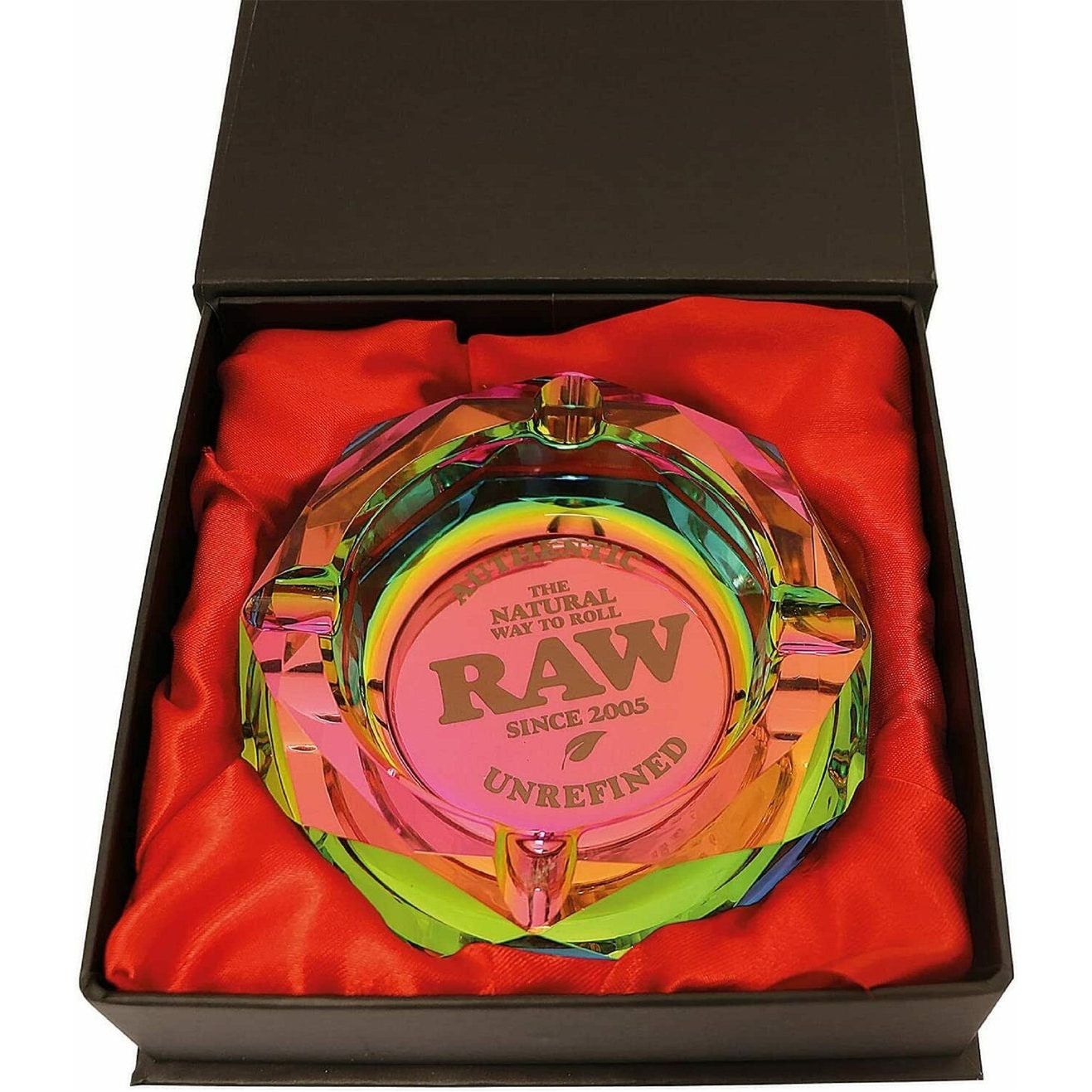 Raw Rainbow Glass Ashtray