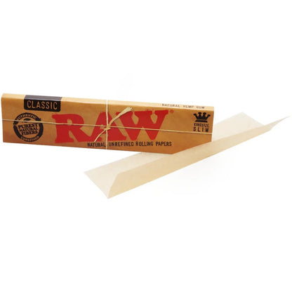 Raw Classic Natural Unrefined King Size Slim Rolling Papers