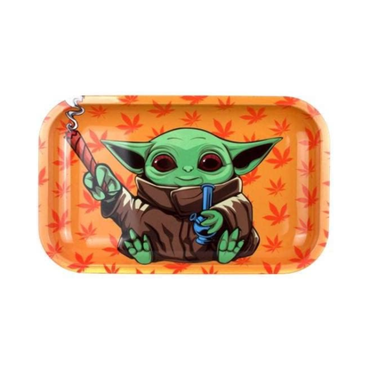 Yoda Bong Metal Rolling Tray