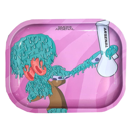 Squidward Pink Metal Rolling Tray