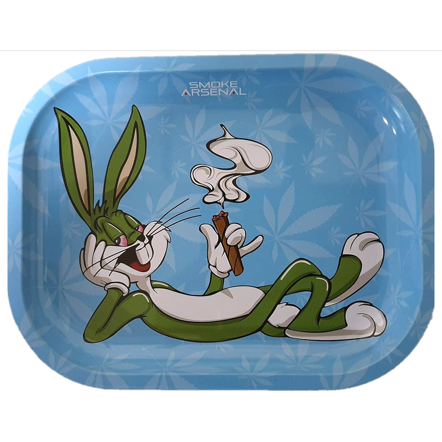 Green Buds Bunny Metal Rolling Tray