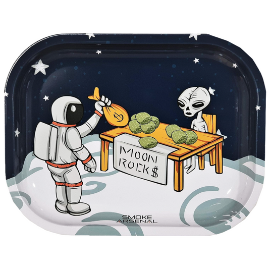 Moon Rocks Metal Rolling Tray