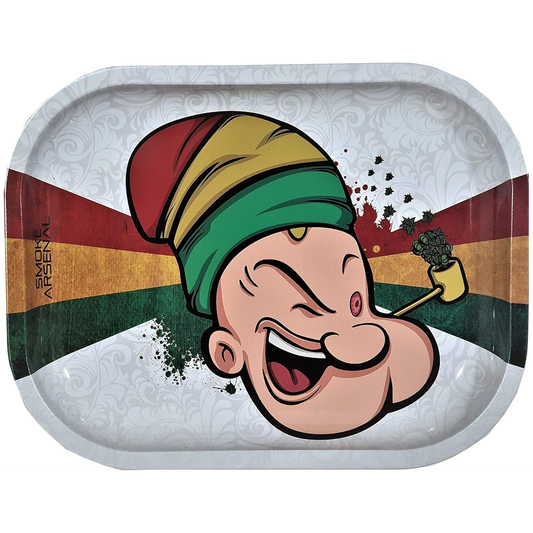 Rasta Poteye Metal Rolling Tray