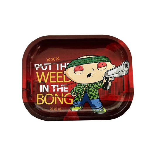 Stewie "Put The Weed In The Bong" Metal Rolling Tray