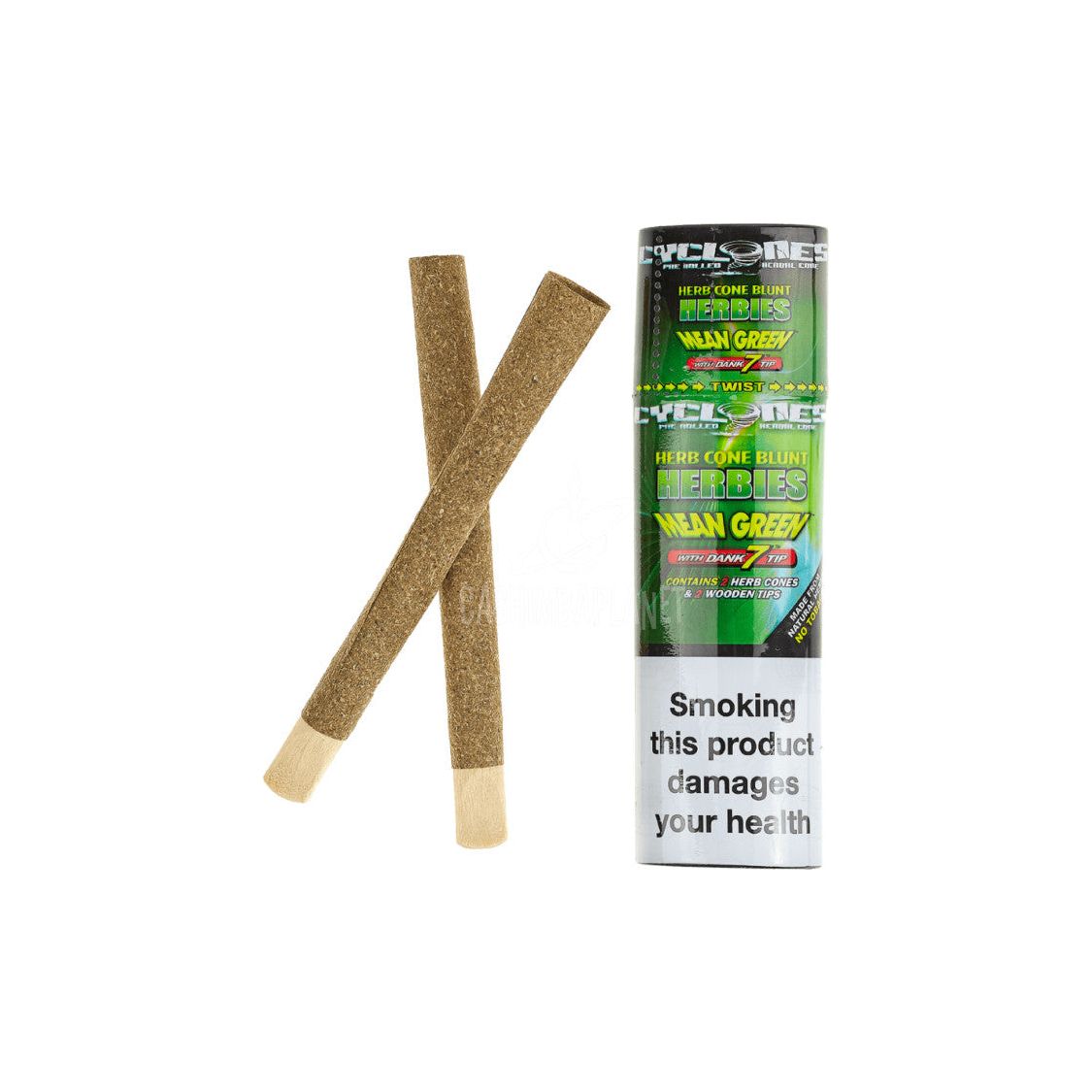 Cyclones Hemp Cones Blunt Herbies (Mean Green) & Dank 7 Tips