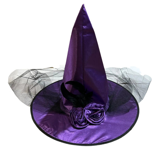 Purple Witch Hat With Veil