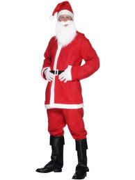 Smiffy Santa Suit Red Adult Costume Large