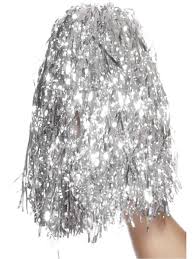 Smiffy Pom Poms Metallic, Silver