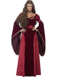 Smiffys Deluxe Medieval Queen Red Adult Costume 12-14 Medium