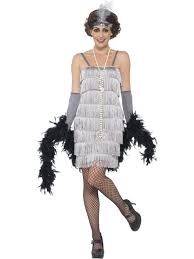 Smiffys Flapper Silver Adult Costume 8-10 Small