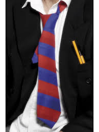 Smiffys Skool Dayz Blue & Red School Tie