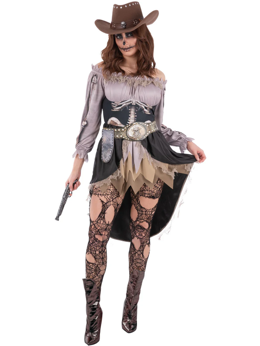 Smiffys Skeleton Saloon Girl Costume Adults Small