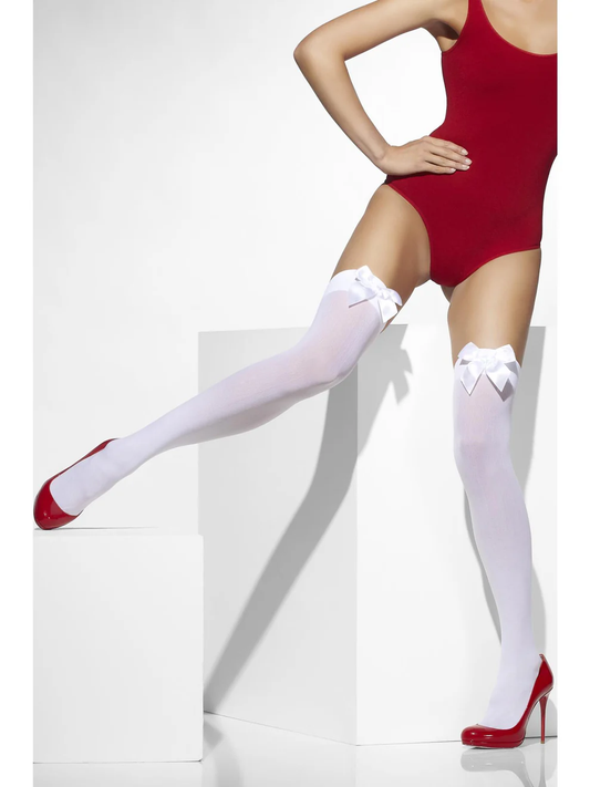 Smiffys Opaque Hold-Ups, White