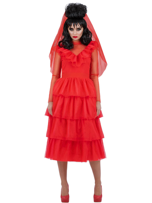 Smiffys Beetlejuice, Lydia Bride Costume Adults Medium