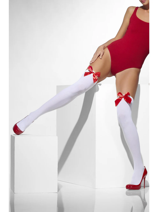 Smiffys Opaque Hold-Ups, White
