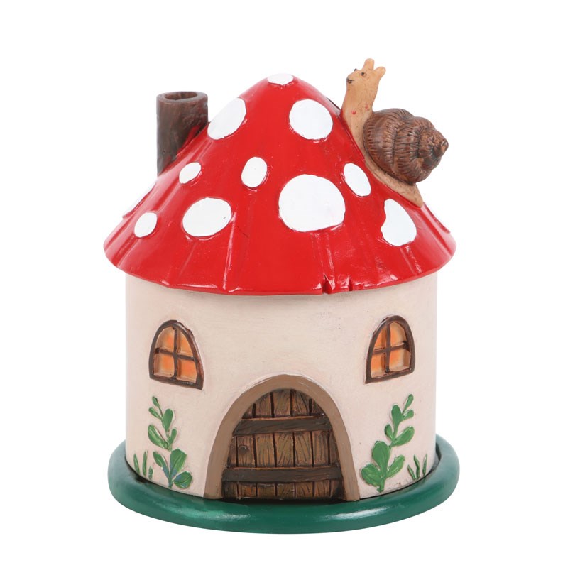 MUSHROOM HOUSE RESIN INCENSE CONE BURNER