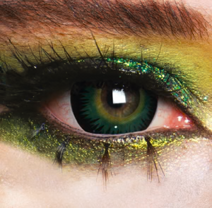MesmerEyez Green Warewolf Contact Lenses 1 Day