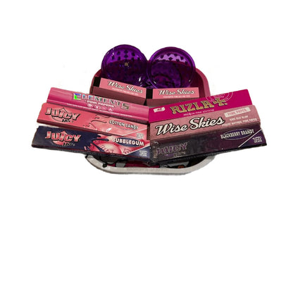 Thug For Life Pink & Purple Rolling Tray Set