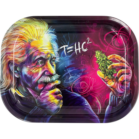 Albert Einstein "T=HC2" Metal Rolling Tray