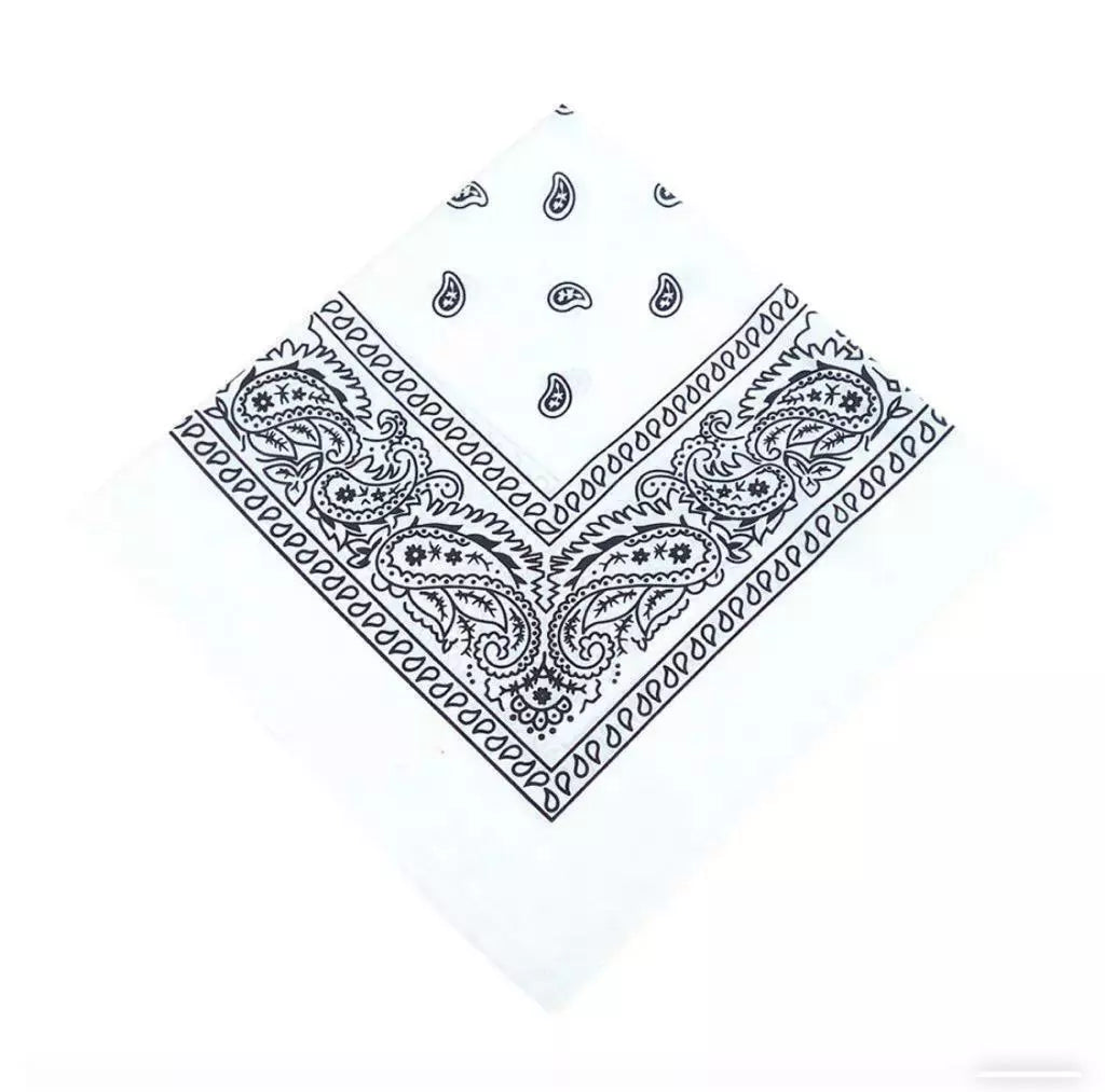 White Paisley Bandana