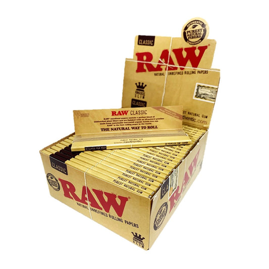 Raw Classic Natural Unrefined King Size Slim Rolling Papers