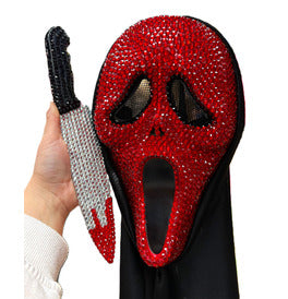 Stylex Party Deluxe Jewelled Mask & Knife Set Red